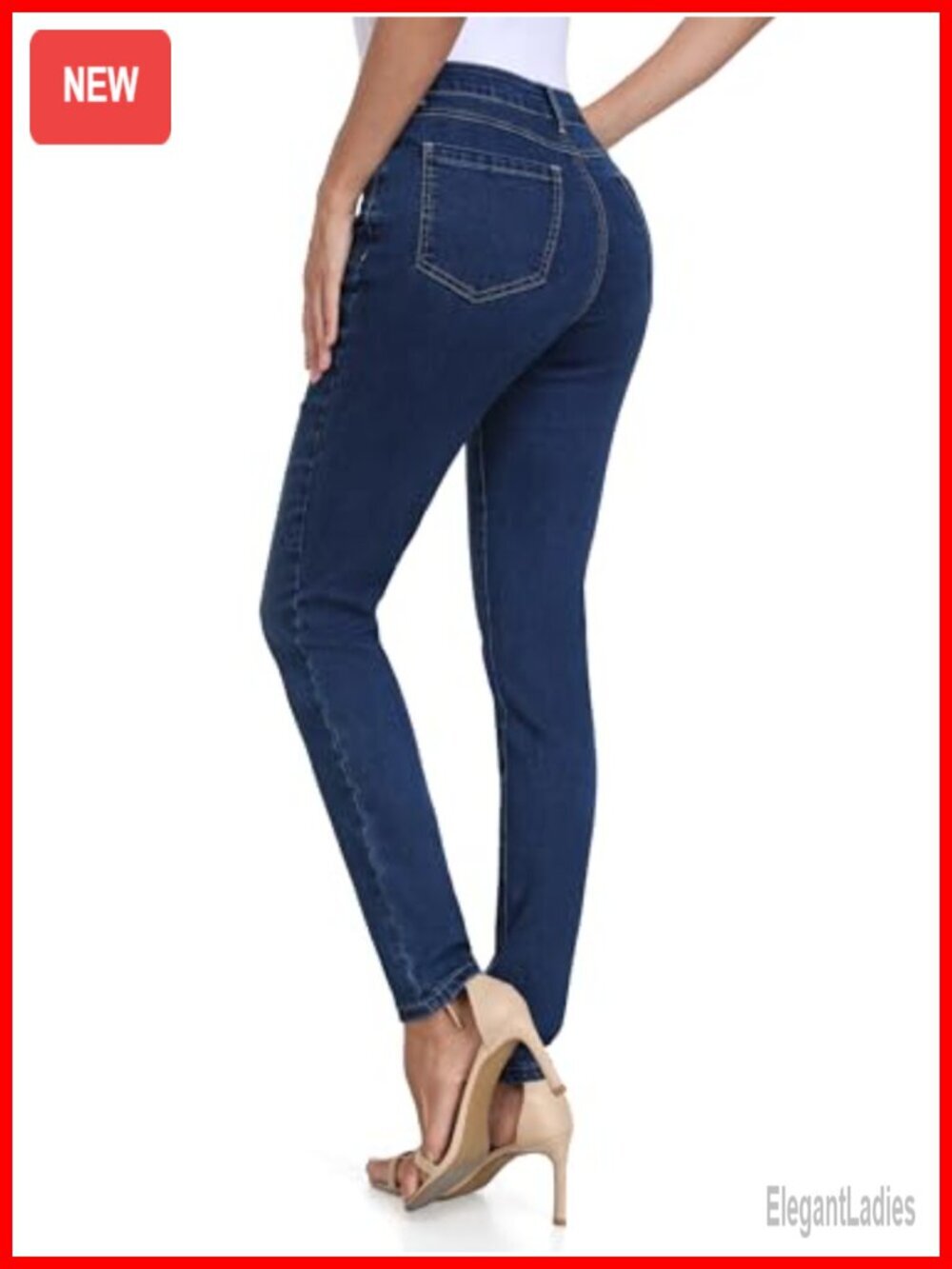 Tall Women's Skinny Jeans Mid-Rise Stretchy Slim Fit 32 to 36 Inseam - Picture 2 of 7
